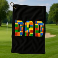 Funny Lego Builder Dad Golf Towel