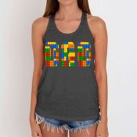 Funny Lego Builder Dad Women's Knotted Racerback Tank
