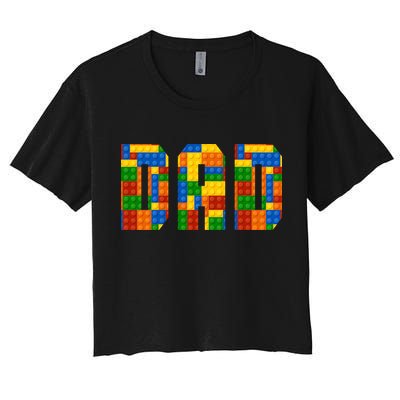 Funny Lego Builder Dad Crop Top