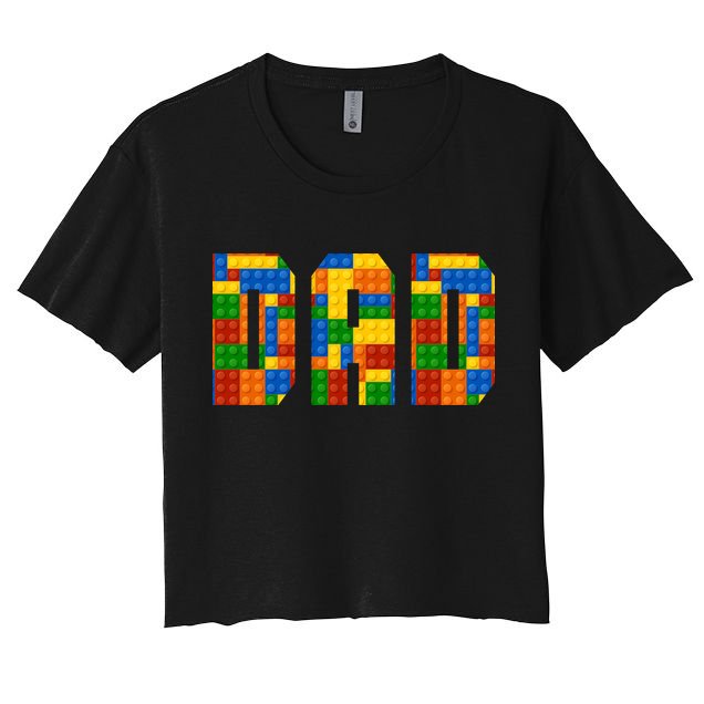 Funny Lego Builder Dad Crop Top