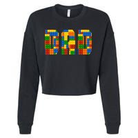 Funny Lego Builder Dad Cropped Pullover Crew