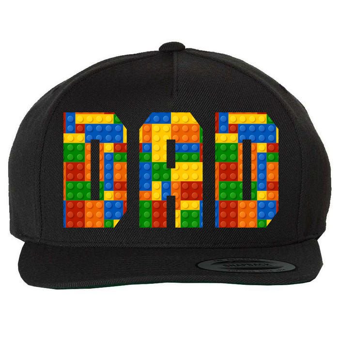 Funny Lego Builder Dad Wool Snapback Cap