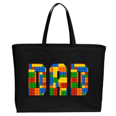 Funny Lego Builder Dad Cotton Canvas Jumbo Tote