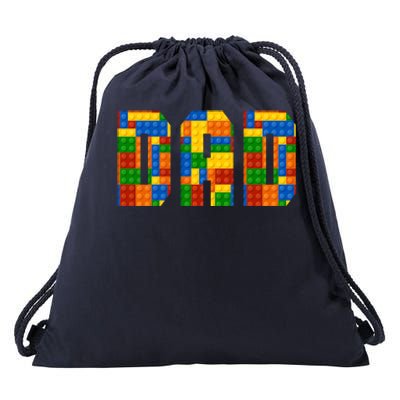 Funny Lego Builder Dad Drawstring Bag