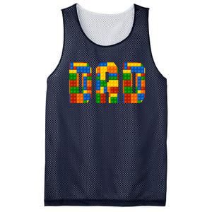 Funny Lego Builder Dad Mesh Reversible Basketball Jersey Tank