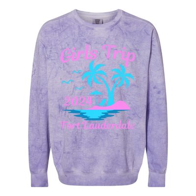 Fort Lauderdale Beach Florida Summer Trip 2024 Cute Gift Colorblast Crewneck Sweatshirt