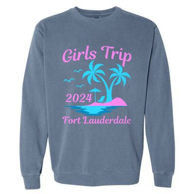 Fort Lauderdale Beach Florida Summer Trip 2024 Cute Gift Garment-Dyed Sweatshirt