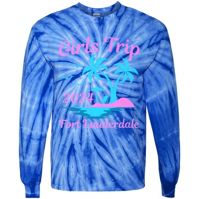 Fort Lauderdale Beach Florida Summer Trip 2024 Cute Gift Tie-Dye Long Sleeve Shirt