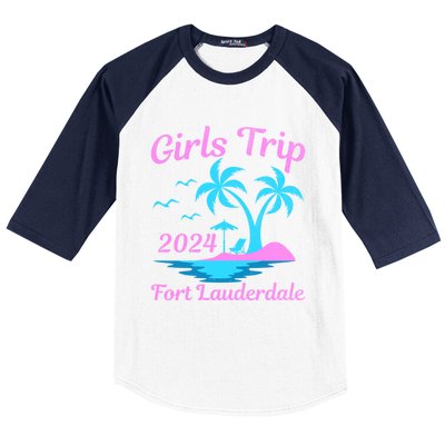 Fort Lauderdale Beach Florida Summer Trip 2024 Cute Gift Baseball Sleeve Shirt