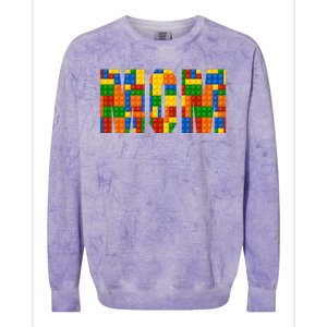 Funny Lego Builder Mom Colorblast Crewneck Sweatshirt