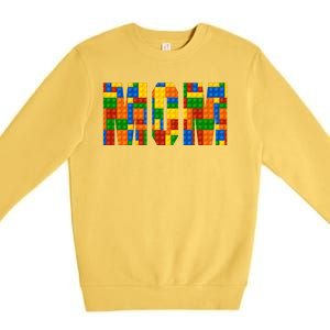 Funny Lego Builder Mom Premium Crewneck Sweatshirt