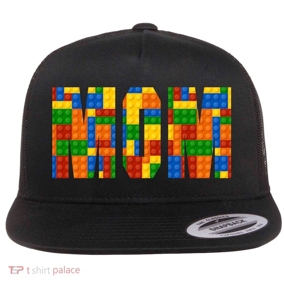 Funny Lego Builder Mom Flatbill Hat