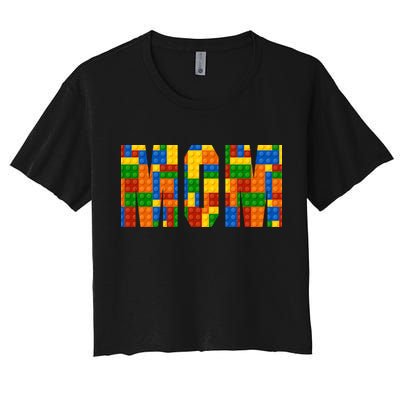 Funny Lego Builder Mom Crop Top