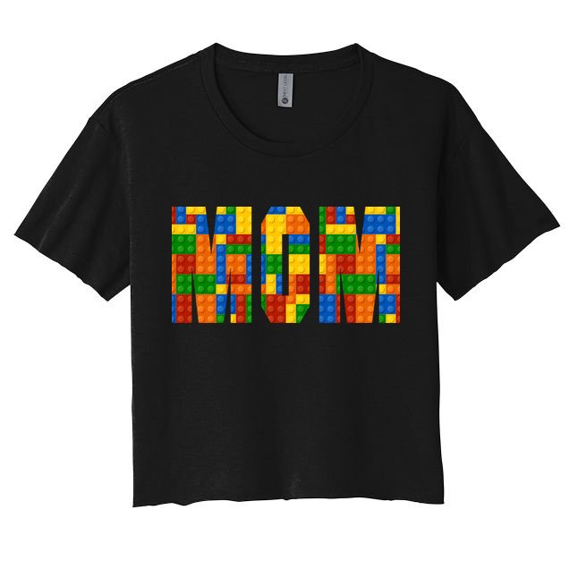 Funny Lego Builder Mom Women's Crop Top Tee