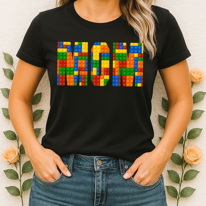 Funny Lego Builder Mom Womens T-Shirt