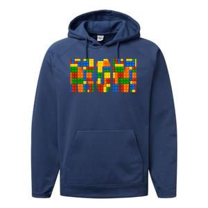 Funny Lego Builder Mom Performance Fleece Hoodie