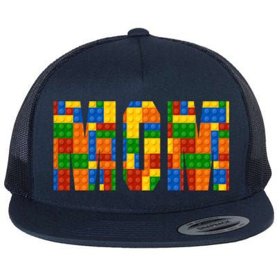 Funny Lego Builder Mom Flat Bill Trucker Hat