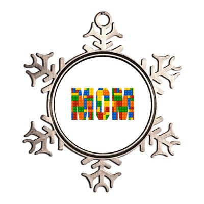 Funny Lego Builder Mom Metallic Star Ornament