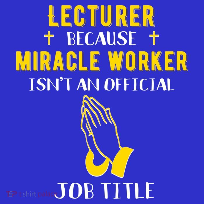 Funny Lecturer Because Miracle Worker Isnt A Job Title Teach Gift Zip Tote Bag