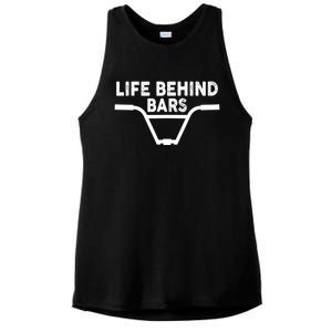 Funny Life Behind Bars Gift For Bmx Mtb Cyclist Gift Ladies PosiCharge Tri-Blend Wicking Tank