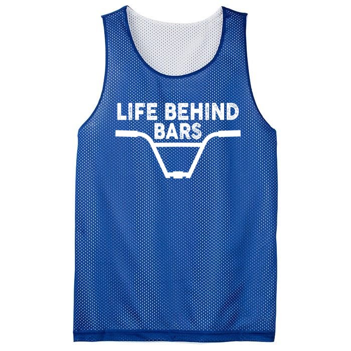 Funny Life Behind Bars Gift For Bmx Mtb Cyclist Gift Mesh Reversible Basketball Jersey Tank