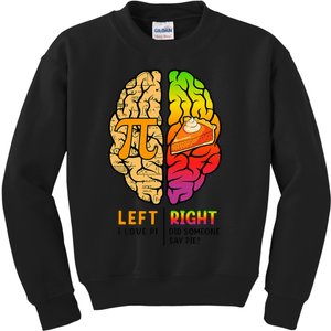 Funny Left Brain Right Brain Pi Day For Math Student Teacher Kids Sweatshirt