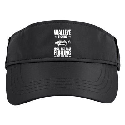 Funny Like Bass Fishing But For  Walleye Fishing Adult Drive Performance Visor
