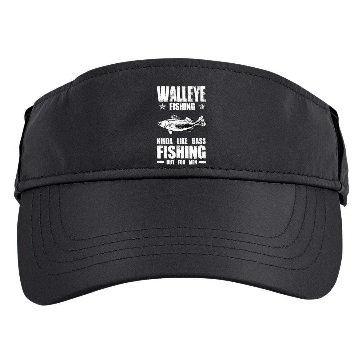 Funny Like Bass Fishing But For  Walleye Fishing Adult Drive Performance Visor