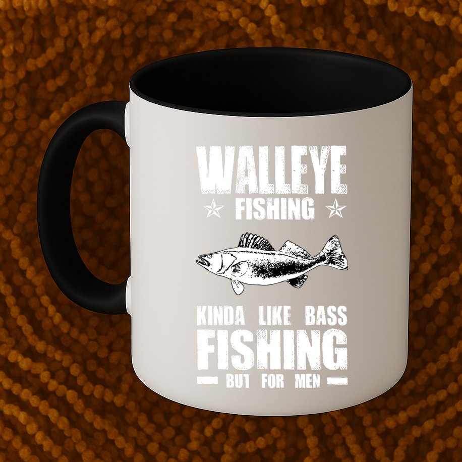 Funny Like Bass Fishing But For  Walleye Fishing Mug