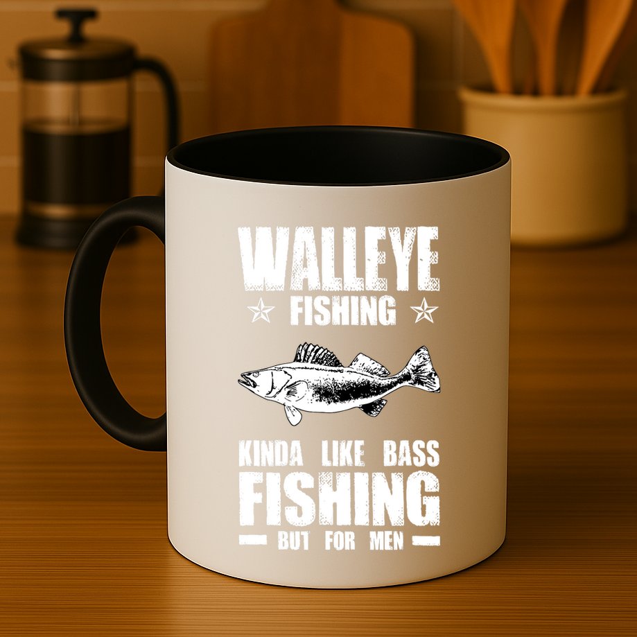 Funny Like Bass Fishing But For  Walleye Fishing Mug