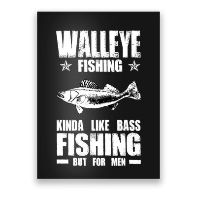 Funny Like Bass Fishing But For  Walleye Fishing Poster