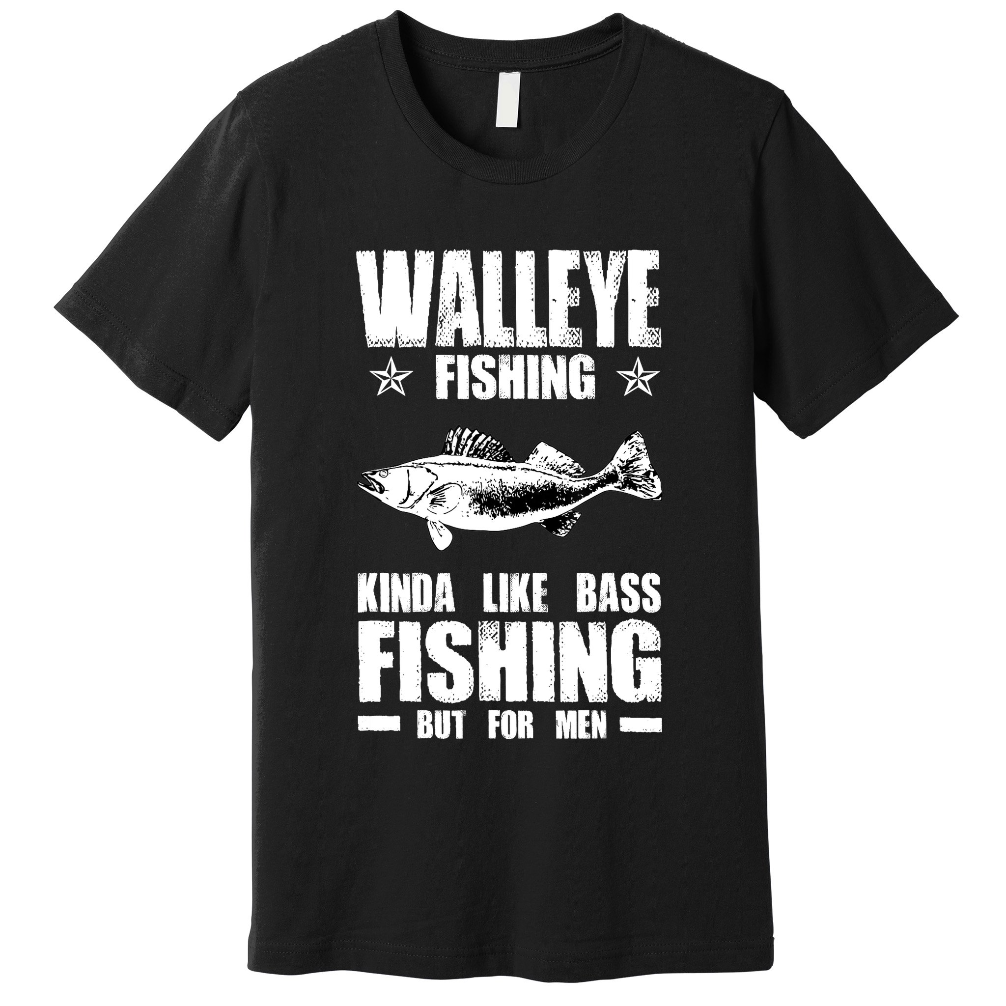Funny Like Bass Fishing But For  Walleye Fishing Premium T-Shirt