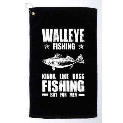 Funny Like Bass Fishing But For  Walleye Fishing Golf Towel