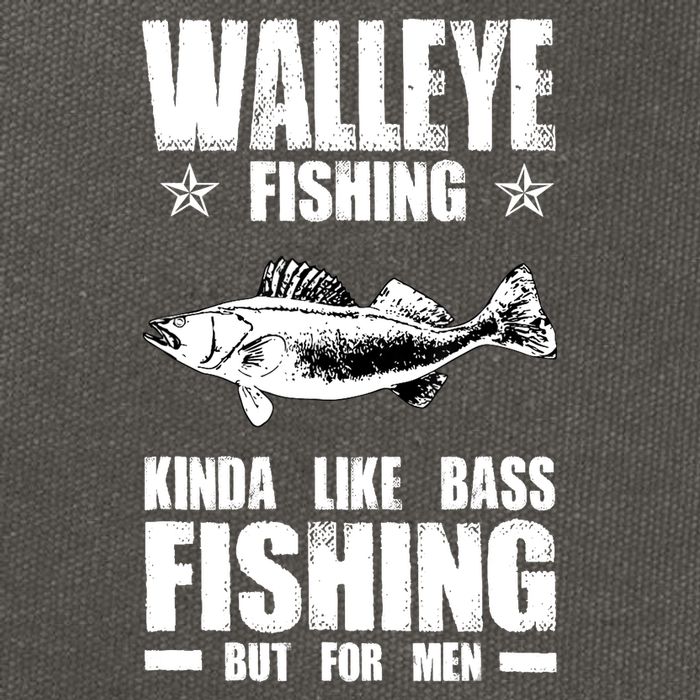 Funny Like Bass Fishing But For  Walleye Fishing Cotton Canvas Backpack