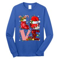 Funny Love Bowling Ball Santa Hat Christmas Lights Xmas Pjs Cool Gift Long Sleeve Shirt