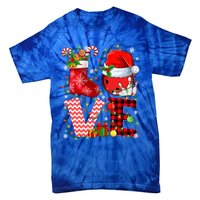 Funny Love Bowling Ball Santa Hat Christmas Lights Xmas Pjs Cool Gift Tie-Dye T-Shirt