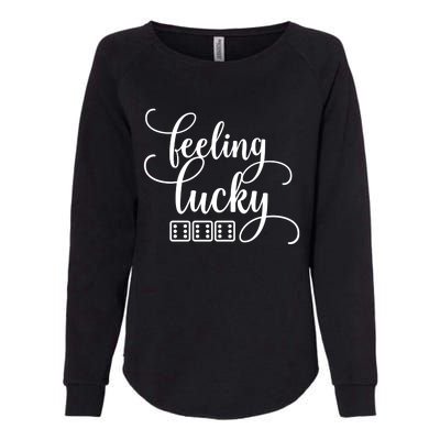 Feeling Lucky Bunco / Bunko Gift Womens California Wash Sweatshirt