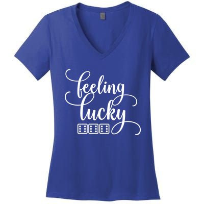 Feeling Lucky Bunco / Bunko Gift Women's V-Neck T-Shirt