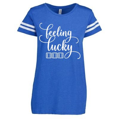 Feeling Lucky Bunco / Bunko Gift Enza Ladies Jersey Football T-Shirt