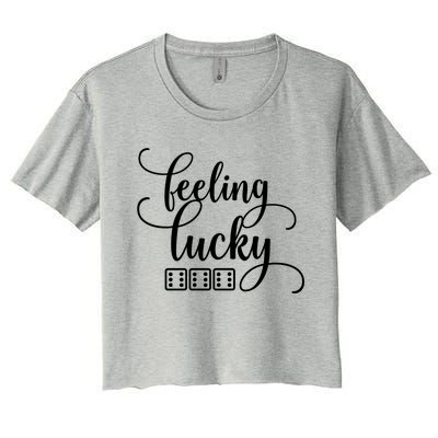 Feeling Lucky Bunco / Bunko Gift Women's Crop Top Tee