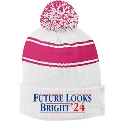 Future Looks Bright 24 Stripe Pom Pom Beanie