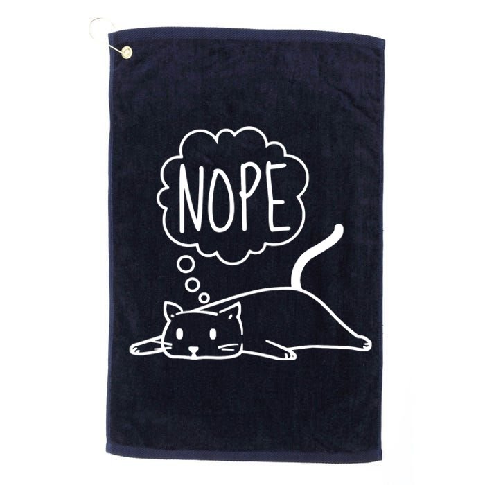 Funny Lazy Bored Cat For Cat Mom Cat Dad Cat Lover No Meme Platinum Collection Golf Towel