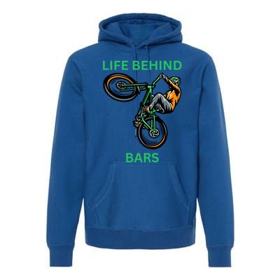 Funny Life Behind Bars Bicycle Trick Gift Premium Hoodie