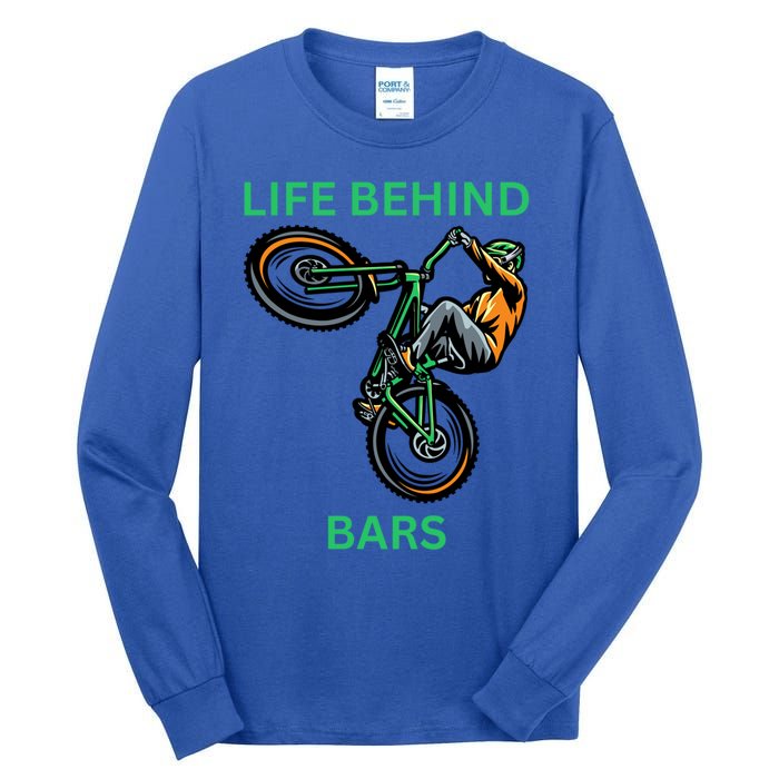 Funny Life Behind Bars Bicycle Trick Gift Tall Long Sleeve T-Shirt