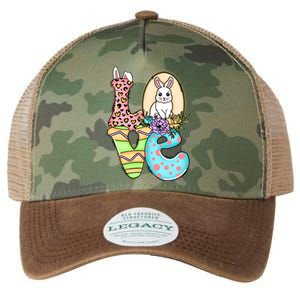 Funny Love Bunny Floral Easter Day Leopard Legacy Tie Dye Trucker Hat