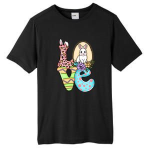 Funny Love Bunny Floral Easter Day Leopard Tall Fusion ChromaSoft Performance T-Shirt