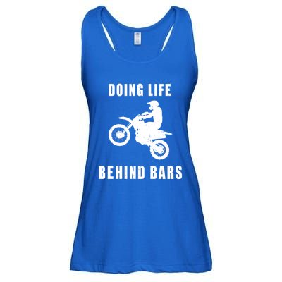 Funny Life Behind Bars Motocross Gift Funny Gift Ladies Essential Flowy Tank