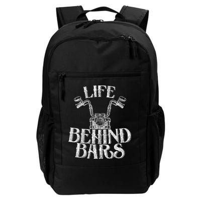 Funny Life Behind Bars Distressed Motorcycle Backpack