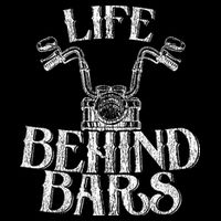Funny Life Behind Bars Distressed Motorcycle 16 in Basic Backpack