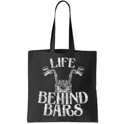 Funny Life Behind Bars Distressed Motorcycle Bag